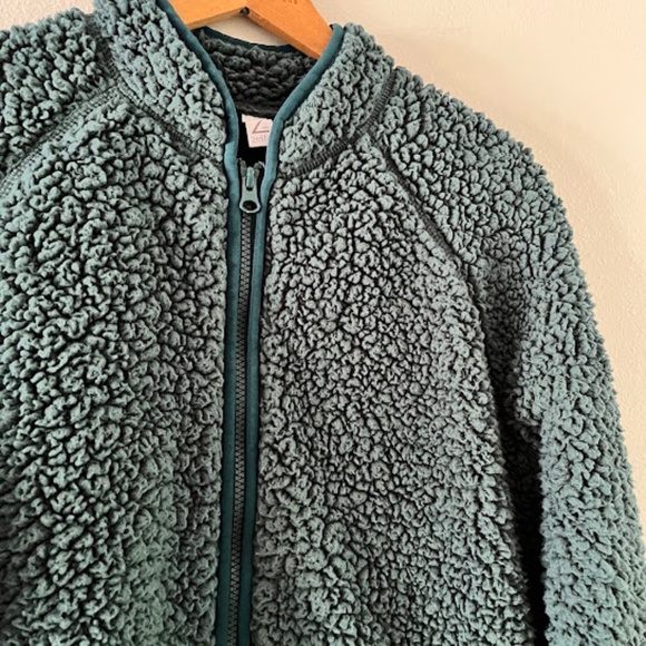 Zella Green Sherpa Lined Fleece, Sz Med, EUC - Picture 3 of 5